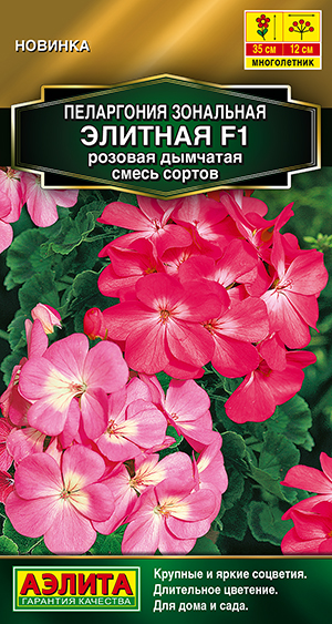 Пеларгония Элитная F1 розовая дымчатая, смесь сортов Пеларгония Элитная F1 розовая дымчатая, смесь сортов