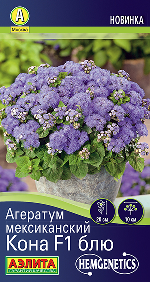 Агератум мексиканский Кона F1 блю Агератум мексиканский Кона F1 блю