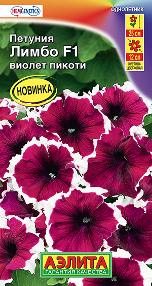 Петуния Лимбо F1 виолет пикоти крупноцветковая Петуния Лимбо F1 виолет пикоти крупноцветковая