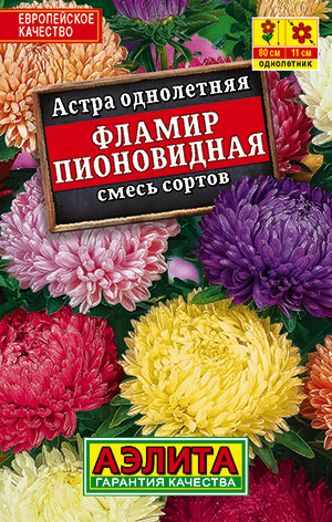 Астра Фламир пионовидная, смесь сортов Астра Фламир пионовидная, смесь сортов