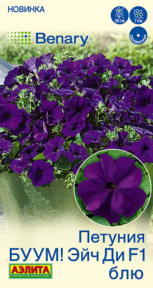 Петуния БУУМ! Эйч Ди F1 Блю многоцветковая Петуния БУУМ! Эйч Ди F1 Блю многоцветковая