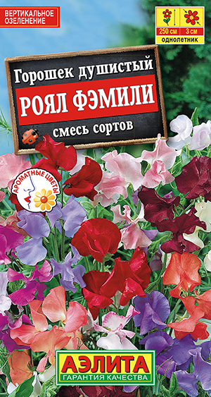 Горошек душистый Роял Фэмили, смесь сортов Горошек душистый Роял Фэмили, смесь сортов