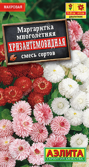 Маргаритка Хризантемовидная, смесь сортов - фото