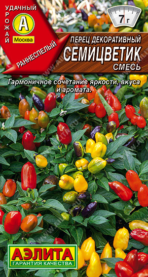 Перец декоративный Семицветик, смесь - фото