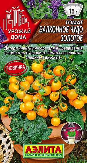 Томат Балконное чудо золотое - фото