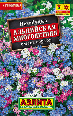 Незабудка Альпийская многолетняя, смесь сортов - фото